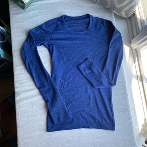 Lululemon swiftly tech long sleeve in blue